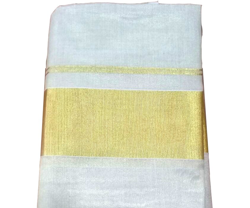 Kerala Traditional Zari Tissue Weave Set Saree